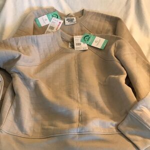 Marmot Mountain Works Roice Crew Quilted Sweatshirt Sandbar Women’s XL NWT